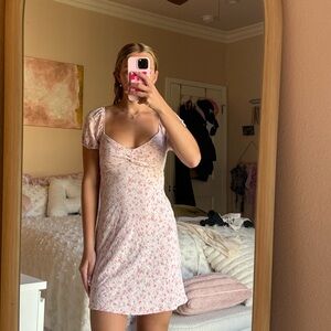 No Boundaries Pink Floral Mini Dress